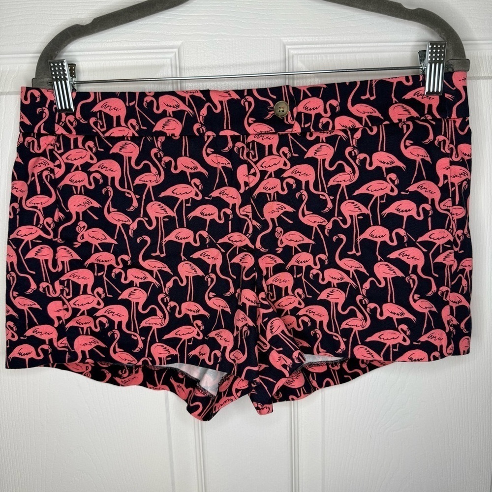 J. Crew Flamingo Women City Fit Chino Shorts Pink and Navy 3” inseam Size 8 NWT